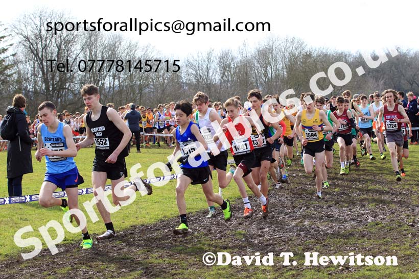 Boys Under-15s 2023 UK CAU Inter Counties Cross Country Champs, Prestwold Hall, Loughborough. Photo: David T. Hewitson/Sports for All Pics